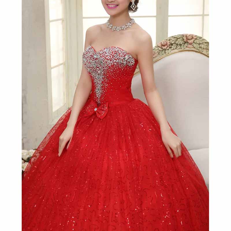 Sweetheart Simple Wedding Dresses Strapless Sparkly Bridal Gowns
