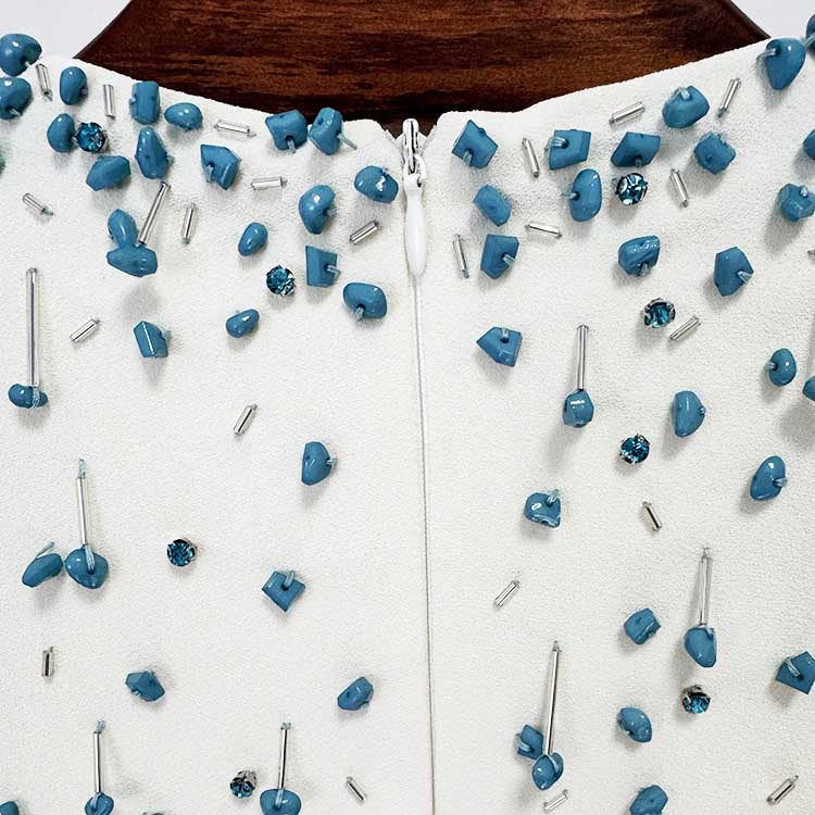 Women's Long Sleeve Beaded Formal Dresses Long Prom Dress