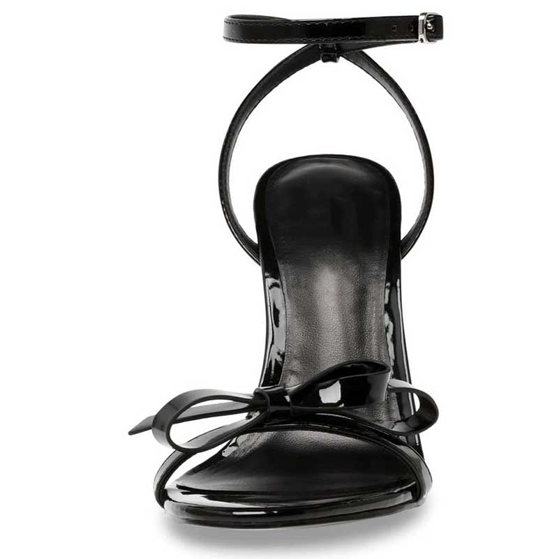 Women's Bow Detail Black Heels Stiletto Dress Shoes Pump Sandals