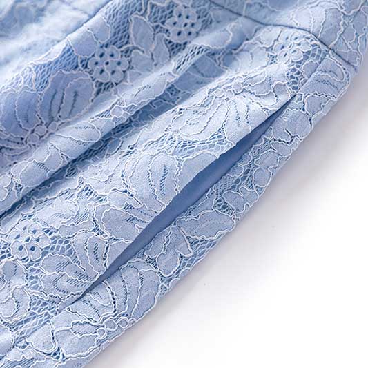 Lace Wedding Pantsuit Light Blue Formal Suit With Lace-Up