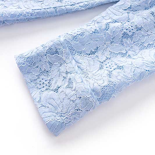 Lace Wedding Pantsuit Light Blue Formal Suit With Lace-Up