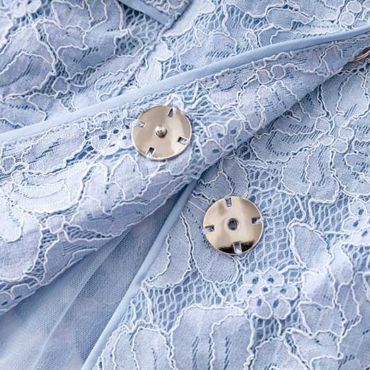 Lace Wedding Pantsuit Light Blue Formal Suit With Lace-Up