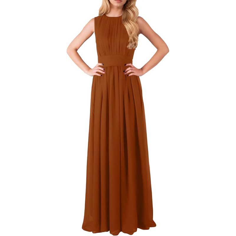 Custom Long Chiffon Bridesmaid Dress