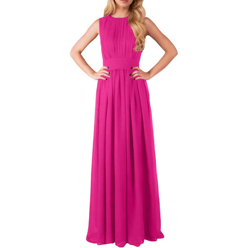 Custom Long Chiffon Bridesmaid Dress