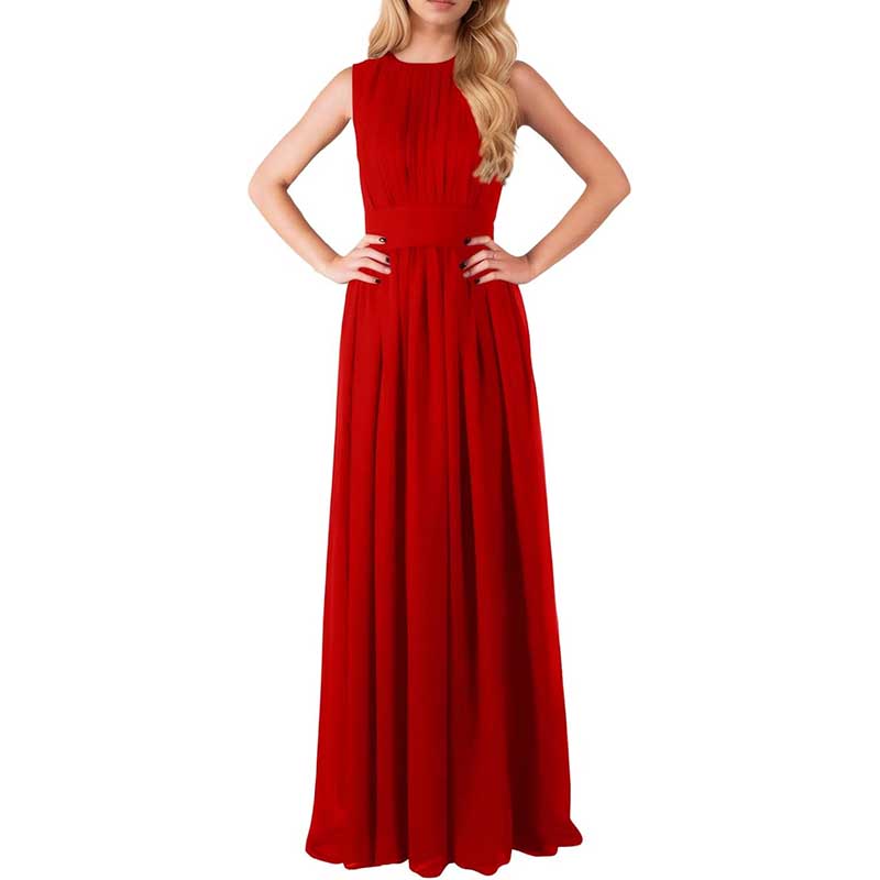 Custom Long Chiffon Bridesmaid Dress