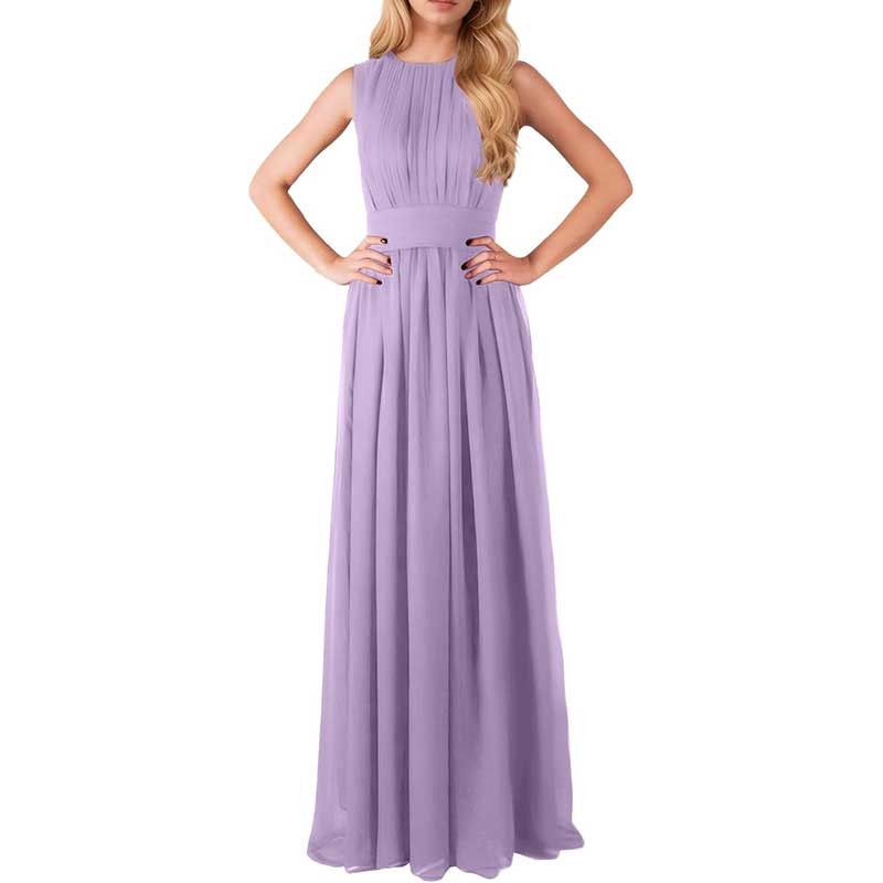 Custom Long Chiffon Bridesmaid Dress