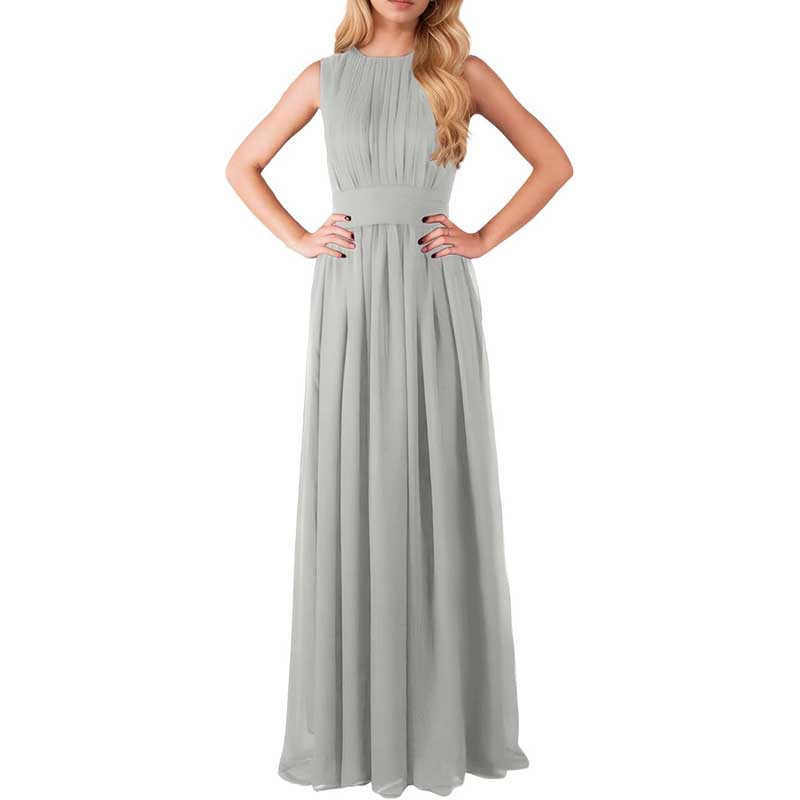 Custom Long Chiffon Bridesmaid Dress