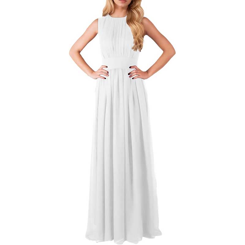 Custom Long Chiffon Bridesmaid Dress