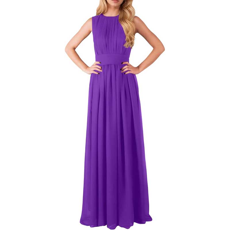 Custom Long Chiffon Bridesmaid Dress