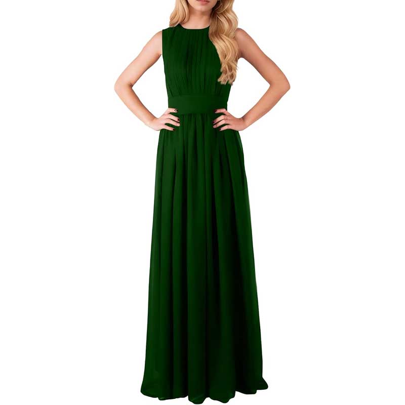 Custom Long Chiffon Bridesmaid Dress