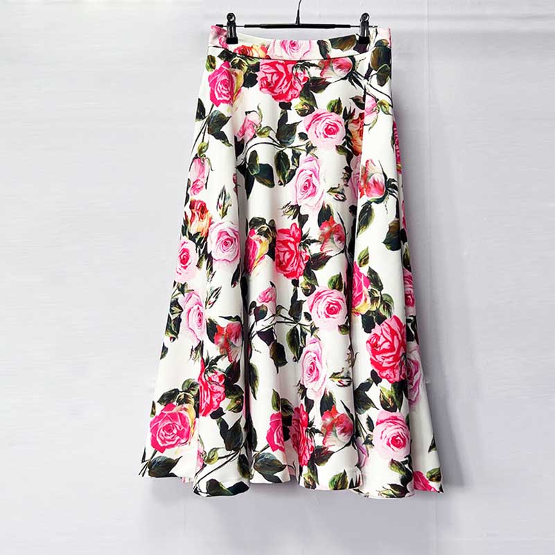 Women’s Floral Skirtsuit | Crop Top + Skirt for Weddings & Parties
