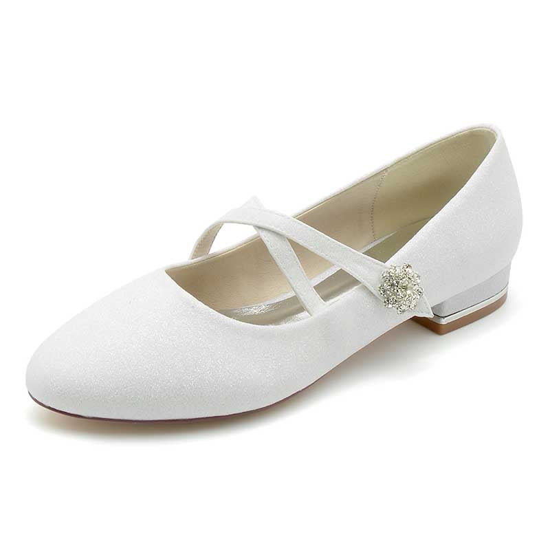 0.98" Glitter Formal Flats Low Heel Wedding Shoes Dress Shoes For Girls