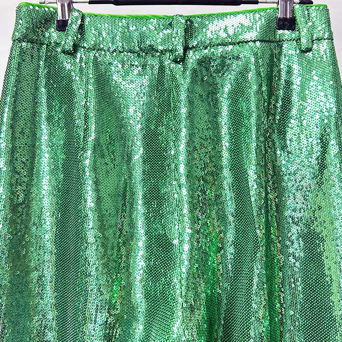 One Button Emerald Green Blazer Suit Sequins Formal Pantsuit