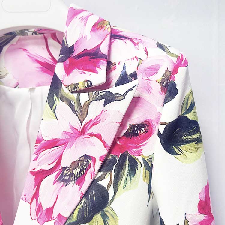 Women's Floral Print Pantsuit | Blazer & Trousers Set for Events