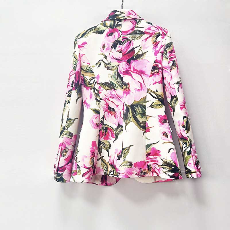 Women's Floral Print Pantsuit | Blazer & Trousers Set for Events