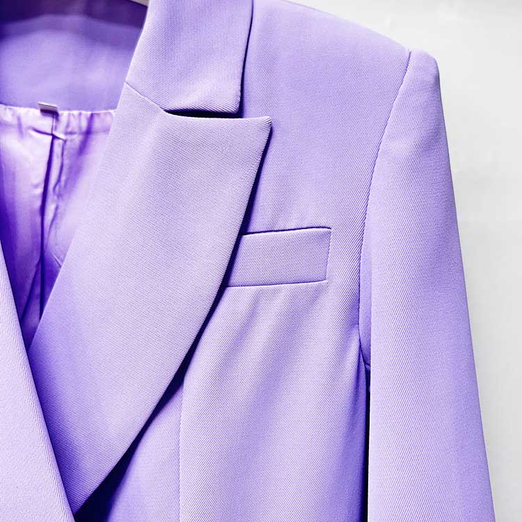 Wide Leg Pantsuit Lavender Formal Event Suit