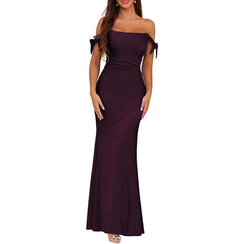 Mermaid Bridesmaid Dresses Satin Long Prom Dress Formal Evening Party Gowns