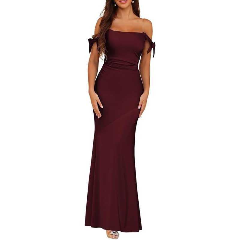 Mermaid Bridesmaid Dresses Satin Long Prom Dress Formal Evening Party Gowns