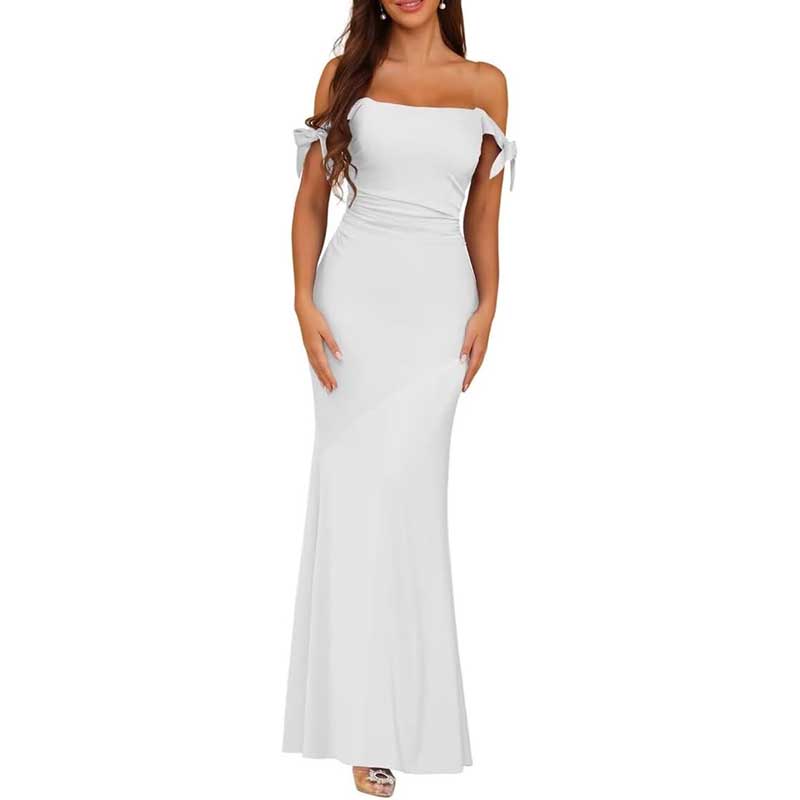 Mermaid Bridesmaid Dresses Satin Long Prom Dress Formal Evening Party Gowns