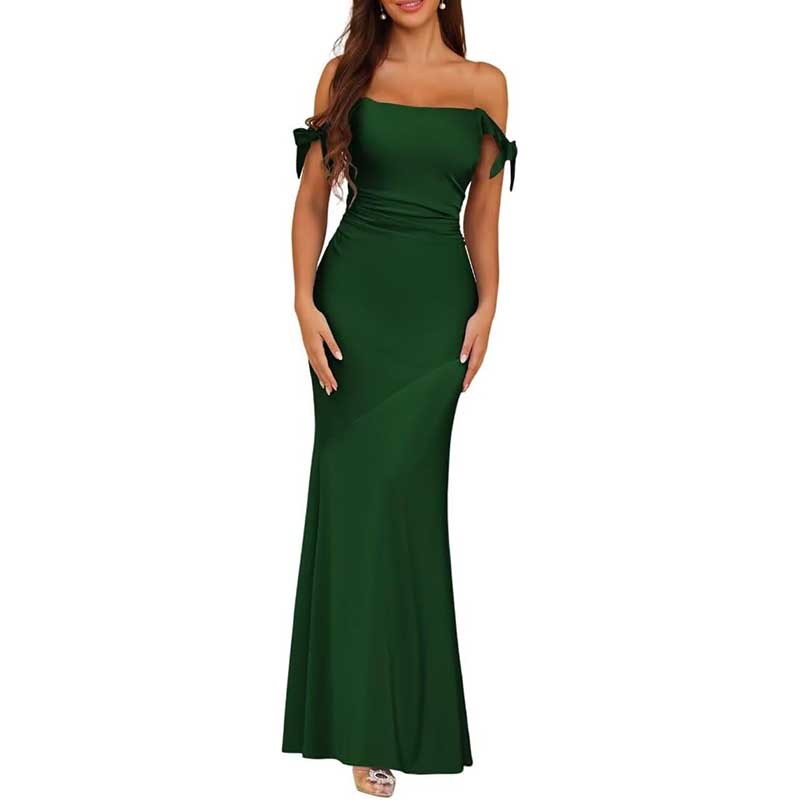 Mermaid Bridesmaid Dresses Satin Long Prom Dress Formal Evening Party Gowns