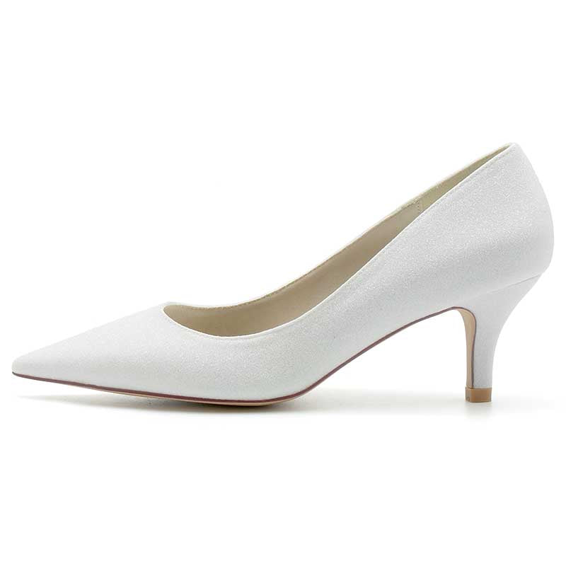 2.36" Pointed Toe Pumps Bridal Shoes Classic Prom Shoes