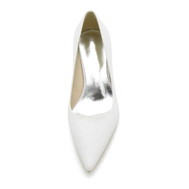 2.36" Pointed Toe Pumps Bridal Shoes Classic Prom Shoes