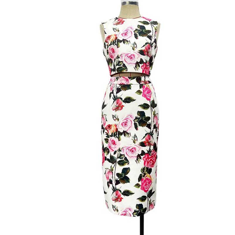 Women’s Floral Skirtsuit for Weddings & Parties