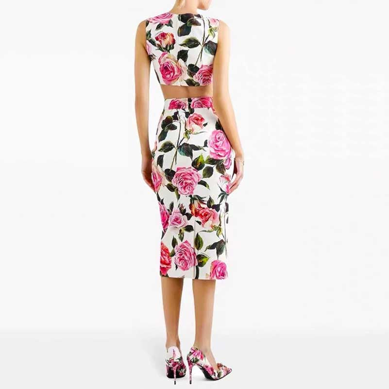 Women’s Floral Skirtsuit for Weddings & Parties