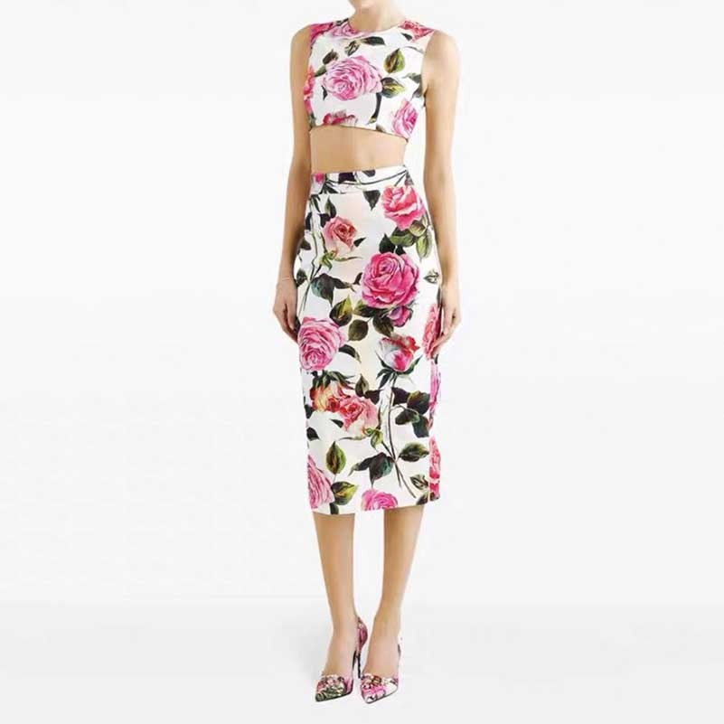Women’s Floral Skirtsuit for Weddings & Parties