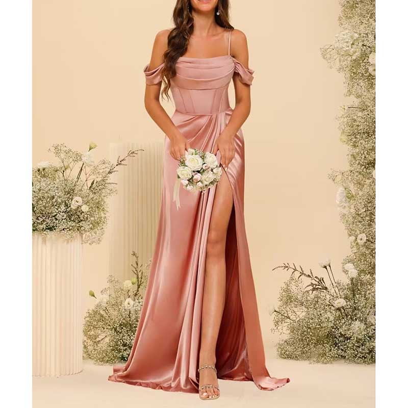 Long Bridesmaid Dresses For Wedding Spaghetti Strap Mermaid Prom Dress