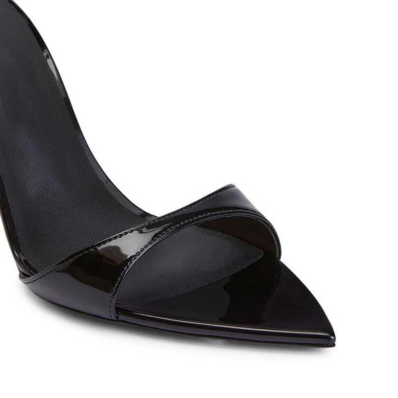 Womens High Heeled Mules Shoes Peep Toe Slip On Sandals Heels