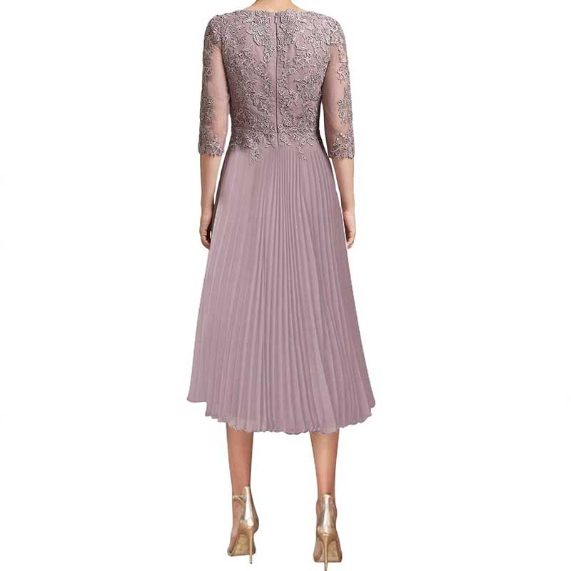 Lace Mother of The Bride Dresses Tea Length Event Dresses