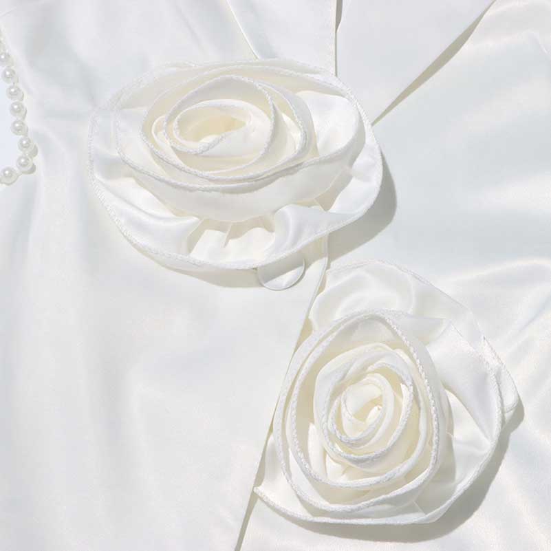 Wedding Suit Flower Pearls Detail Slim Fit Suit