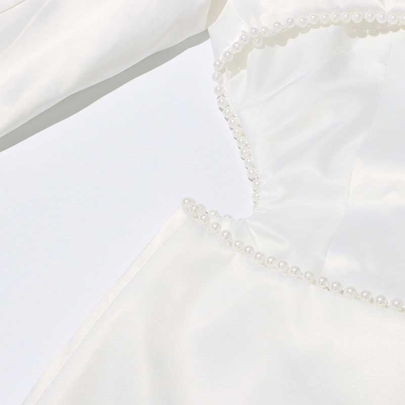 Wedding Suit Flower Pearls Detail Slim Fit Suit