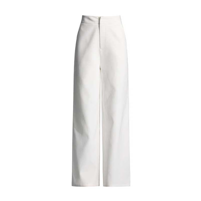 Wide-Leg Wedding Pantsuit in White Rose-appliques