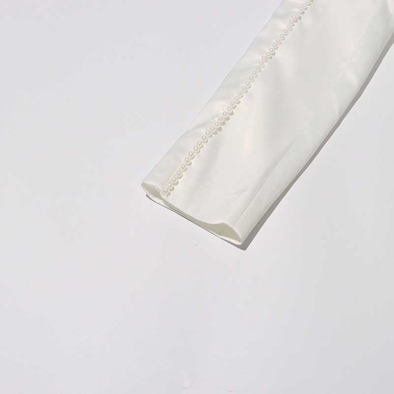 Wedding Suit Flower Pearls Detail Slim Fit Suit