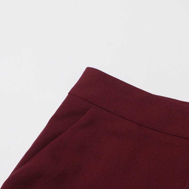Wide Leg Pantsuit Wine Red Standard Collar Formal Event Suit