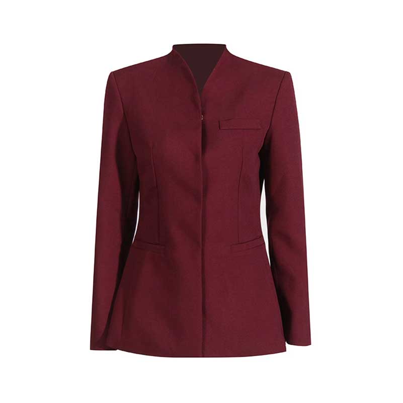 Wide Leg Pantsuit Wine Red Standard Collar Formal Event Suit