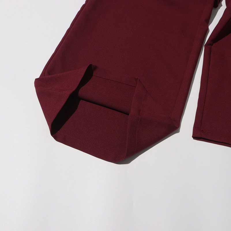 Wide Leg Pantsuit Wine Red Standard Collar Formal Event Suit