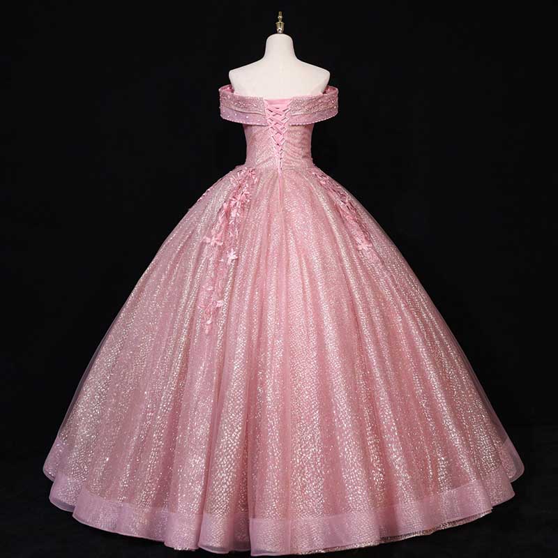 Quinceanera Dress Lace Appliques Off The Shoulder Ball Gowns