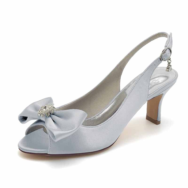 Women's Bow Detail Wedding Sandals 2.56" Dress Shoe