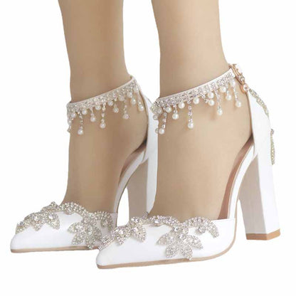Stiletto High Heel Dress Pumps Pointy Toe Bridal Wedding Evening Party Shoes