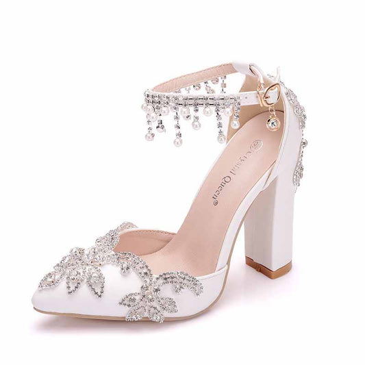 Stiletto High Heel Dress Pumps Pointy Toe Bridal Wedding Evening Party Shoes