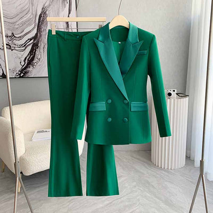 Green Formal Pantsuit for Women – Elegant Suit Outfit for Wedding, Office & Events