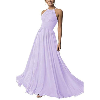 Country Chiffon Bridesmaid Dresses Long Sling Evening Gowns