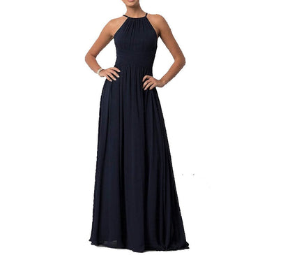 Country Chiffon Bridesmaid Dresses Long Sling Evening Gowns