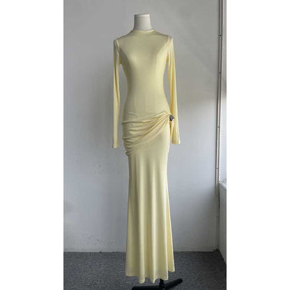 Ruch Bodycon Long Sleeve Maxi Dress Long Evening Dresses