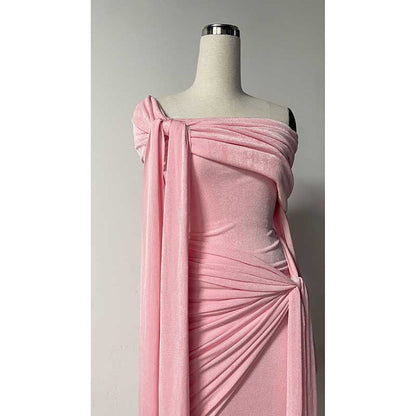 Off Shoulder Knot Detail Maxi Dress Long Evening Dress