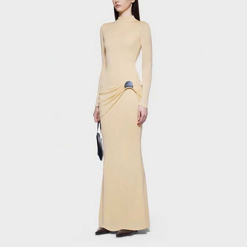 Ruch Bodycon Long Sleeve Maxi Dress Long Evening Dresses