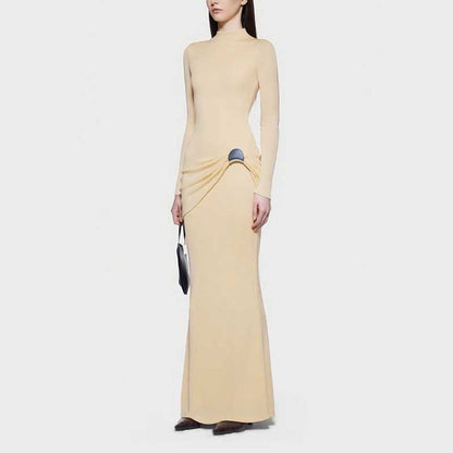 Ruch Bodycon Long Sleeve Maxi Dress Long Evening Dresses
